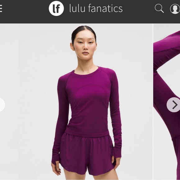NWOT Lululemon Swiftly Tech Long Sleeve 2.0 Race Length Sz 8 Chilled Grape 843 - Picture 1 of 6